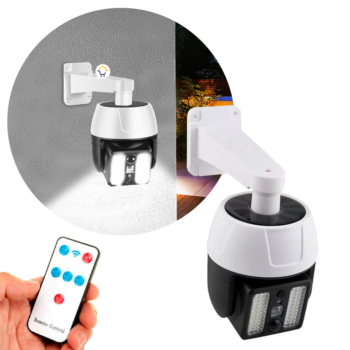 Miniatura 2 de Lampara Panel Solar Camara Falsa HW51181